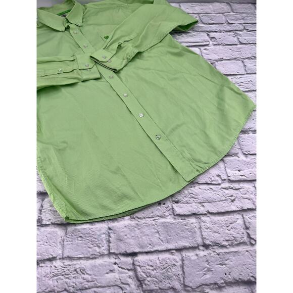 NOT FOR SALE       CINCH Men's Long Sleeve Button Down Shirt Large Green - Picture 6 of 9